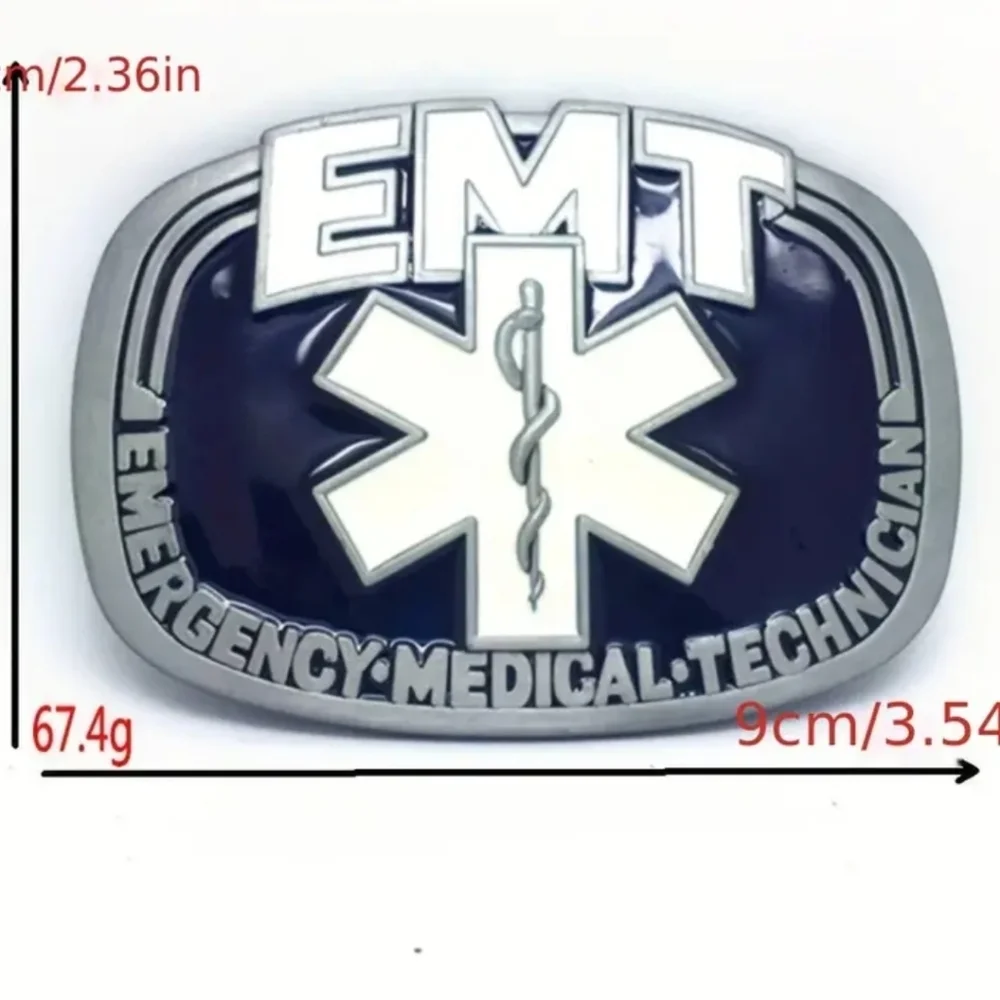 New EMT Belt Buckle | Blue Star of Life Emergency Medical Symbol Paramedic